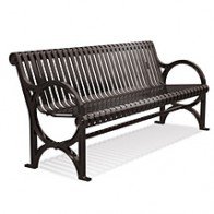 bench with ductile iron end frames